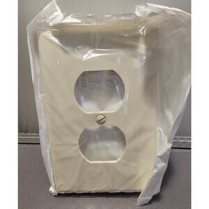 Lot of 8 - Leviton M56-PJ8-TM 1-Gang Nylon Wallplate Light Almond